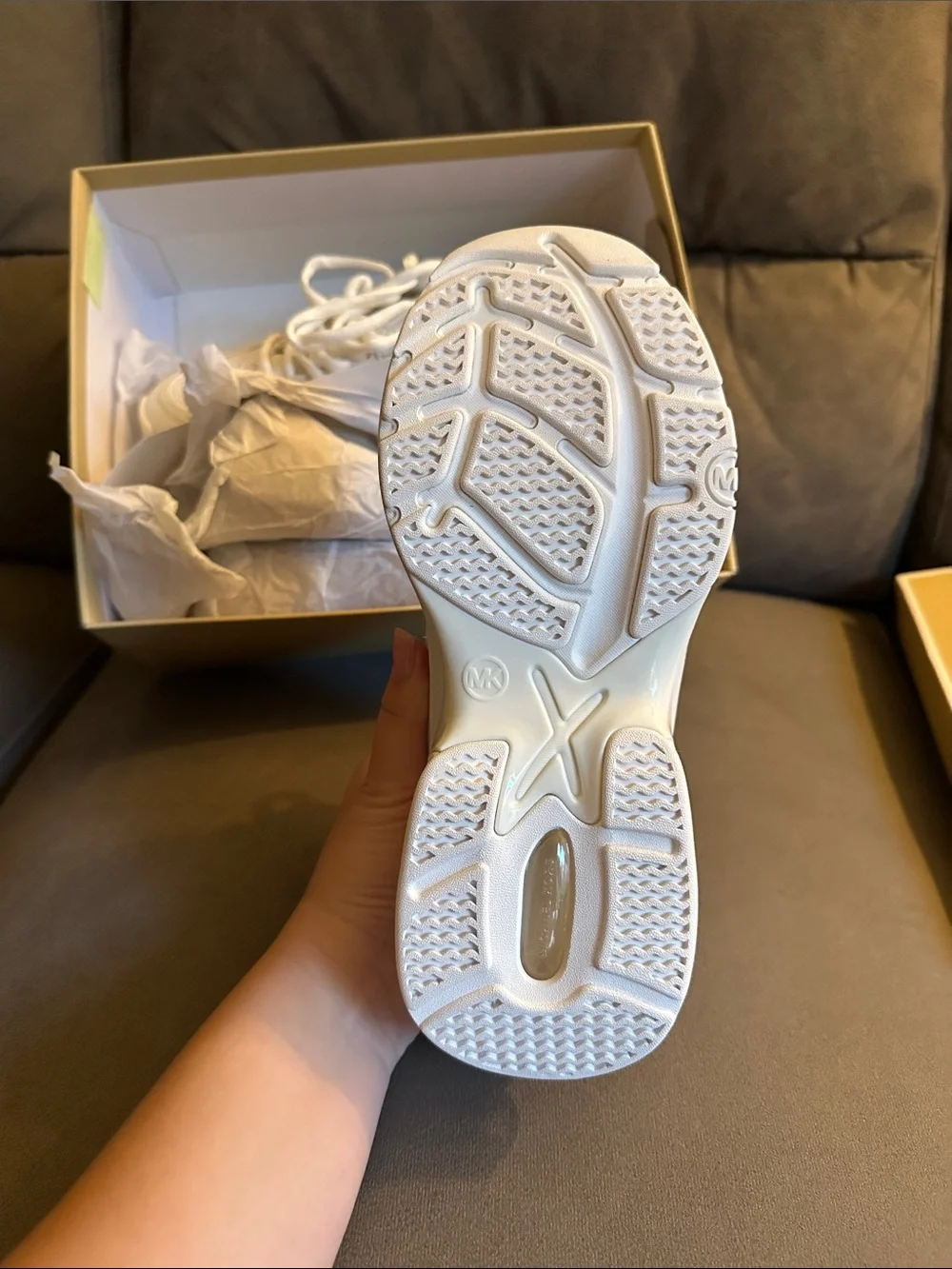 Women's White Athletic Chunky Sneakers - Breathable Comfort